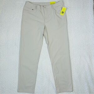 NWT All In Motion Golf Pants Men's 36W Beige UPF 50+ Moisture Wicking